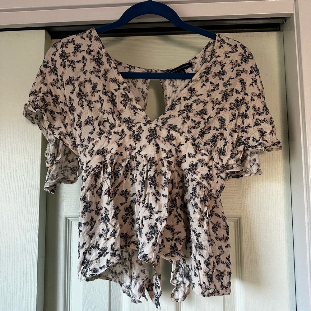 American Eagle Outfitters Tie Back Blouse